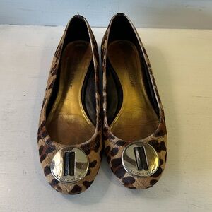 ANTONIO MELANI Leopard Flats with Silver Detail - Women’s size 7.5